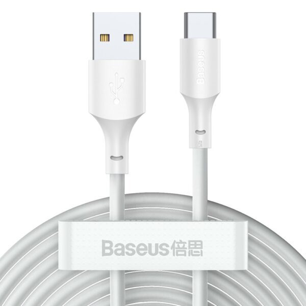Baseus 2x USB-A - USB Type C cable fast charging Quick Charge 40 W 5 A 1.5 m - white (TZCATZJ-02)eng
