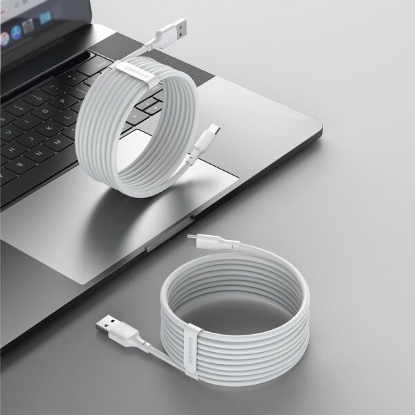 Baseus 2x USB-A - USB Type C cable fast charging Quick Charge 40 W 5 A 1.5 m - white (TZCATZJ-02)eng