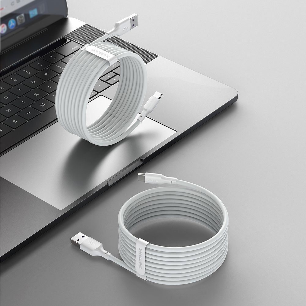 Baseus 2x USB-A - USB Type C cable fast charging Quick Charge 40 W 5 A 1.5 m - white (TZCATZJ-02)eng