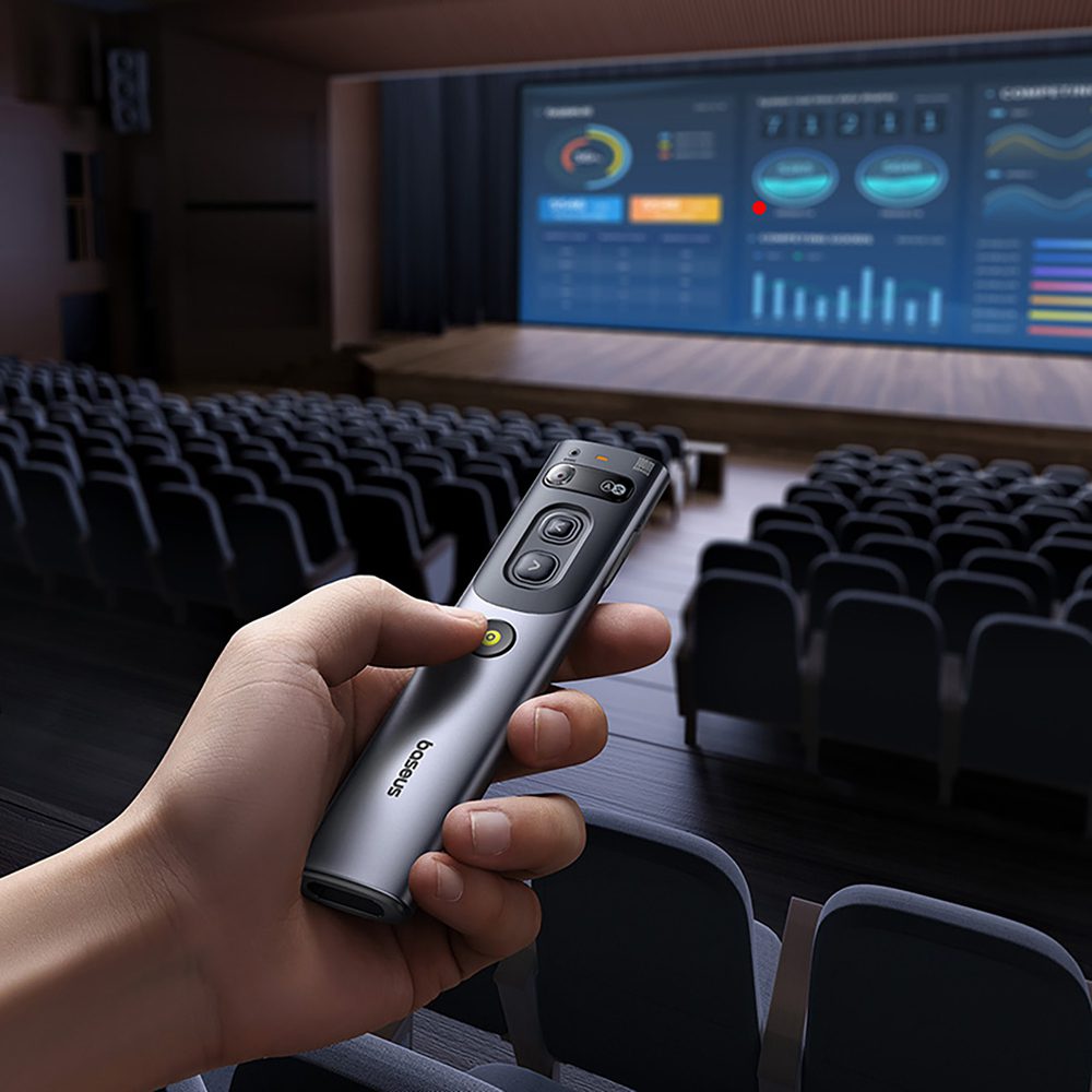 Baseus Orange Dot Laser Pointer with AI and Automatic Translation - Gray (with battery)eng