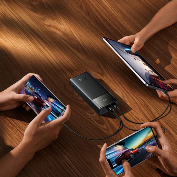 Baseus EnerFill FP41 30000mAh 22.5W Power Bank with Baseus Simple USB-A - USB-C 3A 30cm Cable - Blackeng