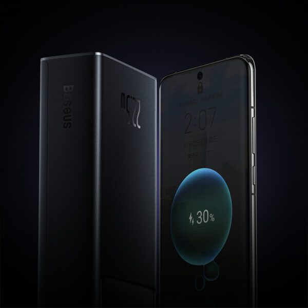 Baseus EnerFill FP41 30000mAh 22.5W Power Bank with Baseus Simple USB-A - USB-C 3A 30cm Cable - Blackeng