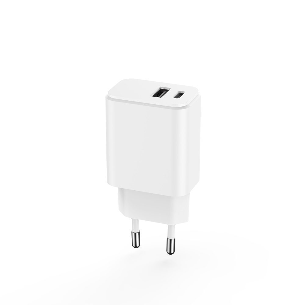 Setty charger 1x USB + USB-C 3A 20W white