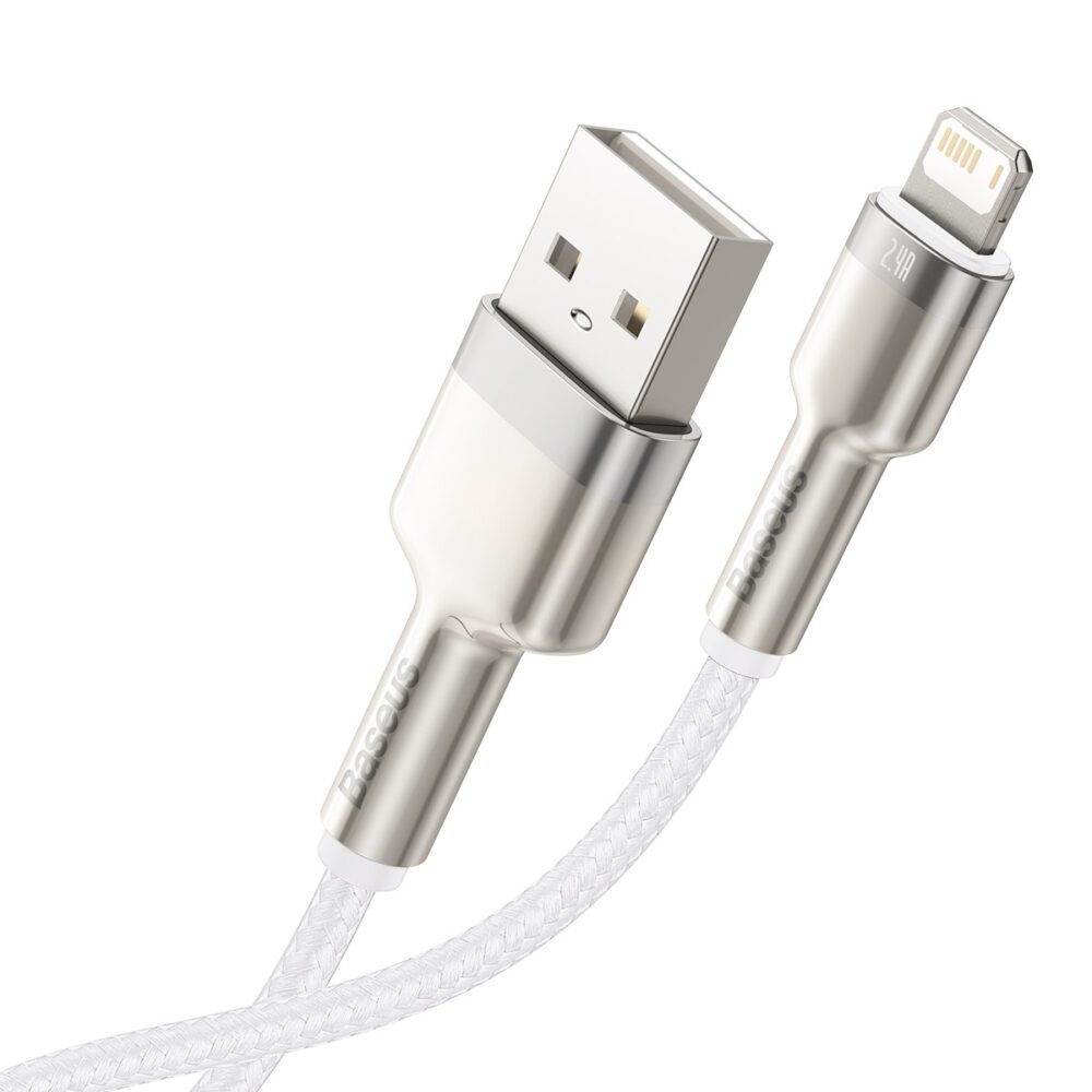 Baseus cable Cafule Metal USB - Lightning 1,0 m 2,4A white