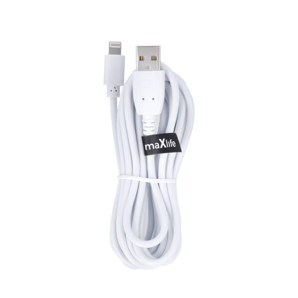 226676_oryg Maxlife cable USB - Lightning 3,0 m 2A white