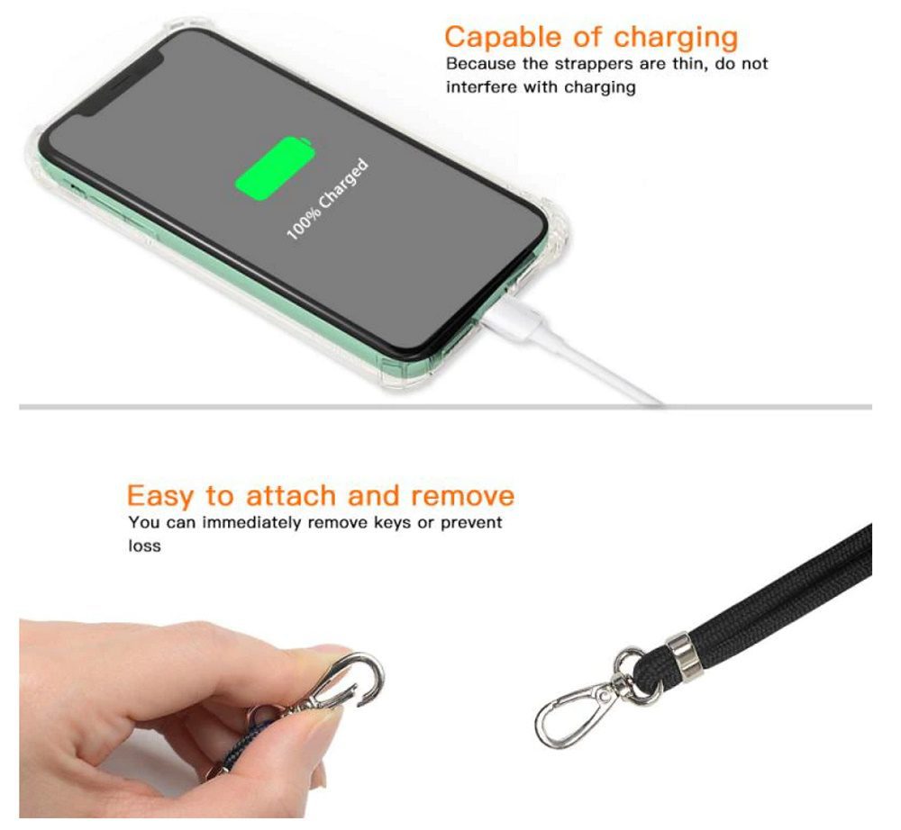 Universal neck strap for phones violet