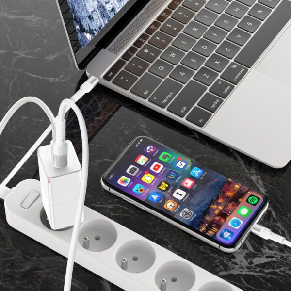 Forever Core High Power cable USB - USB-C 2,0 m white 100W for GaN