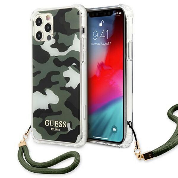 230524_oryg Guess case for iPhone 12 Pro Max 6,7" GUHCP12LKSARKA khaki hard case Camo Collection