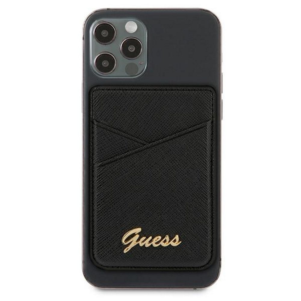 231775_oryg Guess card slot GUWMSSASLBK black MagSafe Saffiano