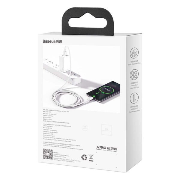 Baseus cable Superior USB - USB-C 2,0 m white 66W
