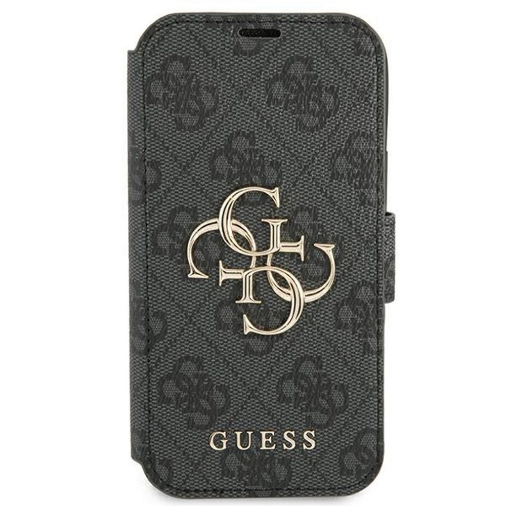 246153_oryg Guess case for iPhone 13 Pro / 13 6,1" GUBKP13L4GMGGR grey book case 4G Big Metal Logo