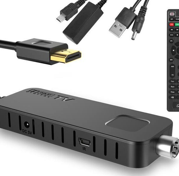 PS Tuner DVB-T-2 LTC TV naziemnej HD205M z pilotem programowalnym H.265, MIN