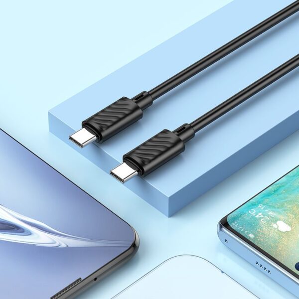 Cable USB C to USB C Hoco 3A 60W 2 m X88 black