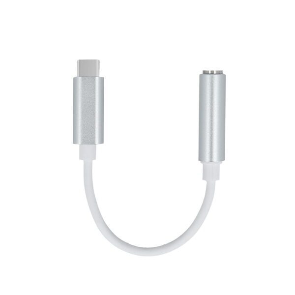 Setty adapter USB-C - audio jack 3,5mm white