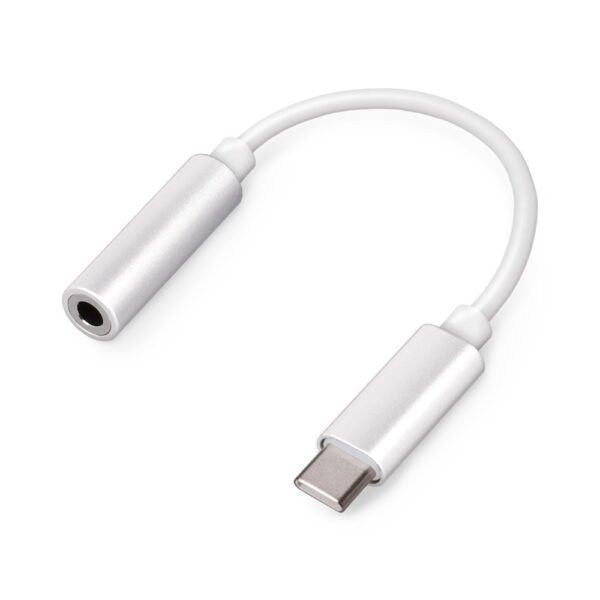 Setty adapter USB-C - audio jack 3,5mm white