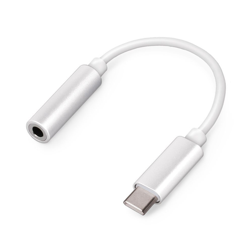 Setty adapter USB-C - audio jack 3,5mm white