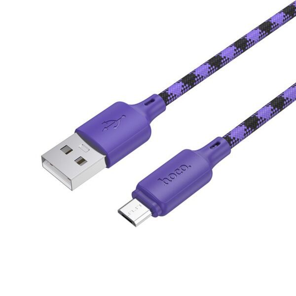 Cable USB A to Micro USB Hoco 2,4A 1 m X116 gradient purple
