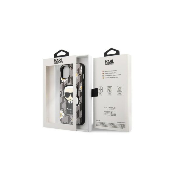 Karl Lagerfeld case for iPhone 13 6,1" KLHCP13MPMNFIK1 grey hard case Monogram Iconic Karl
