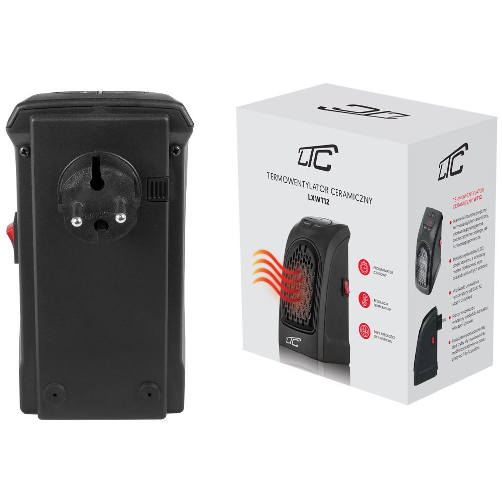 Black heater LTC 400W/230V with ceramic heating element