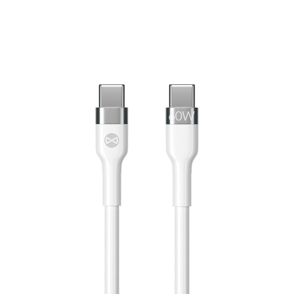 Forever Flexible cable USB-C - USB-C 1,0 m 60W white