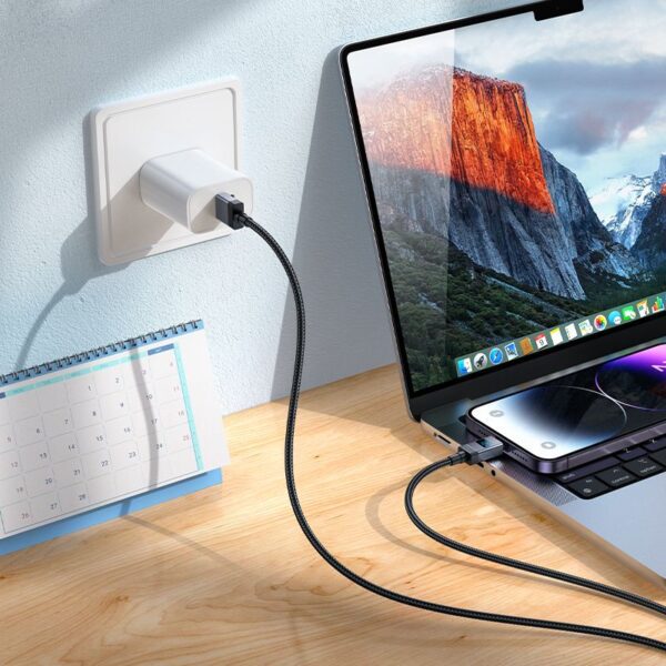 2b5c3f30a2e84a54a317d6faeeb97f53 Cable USB A to Lightning Hoco 2,4A with display 1 m X118 black