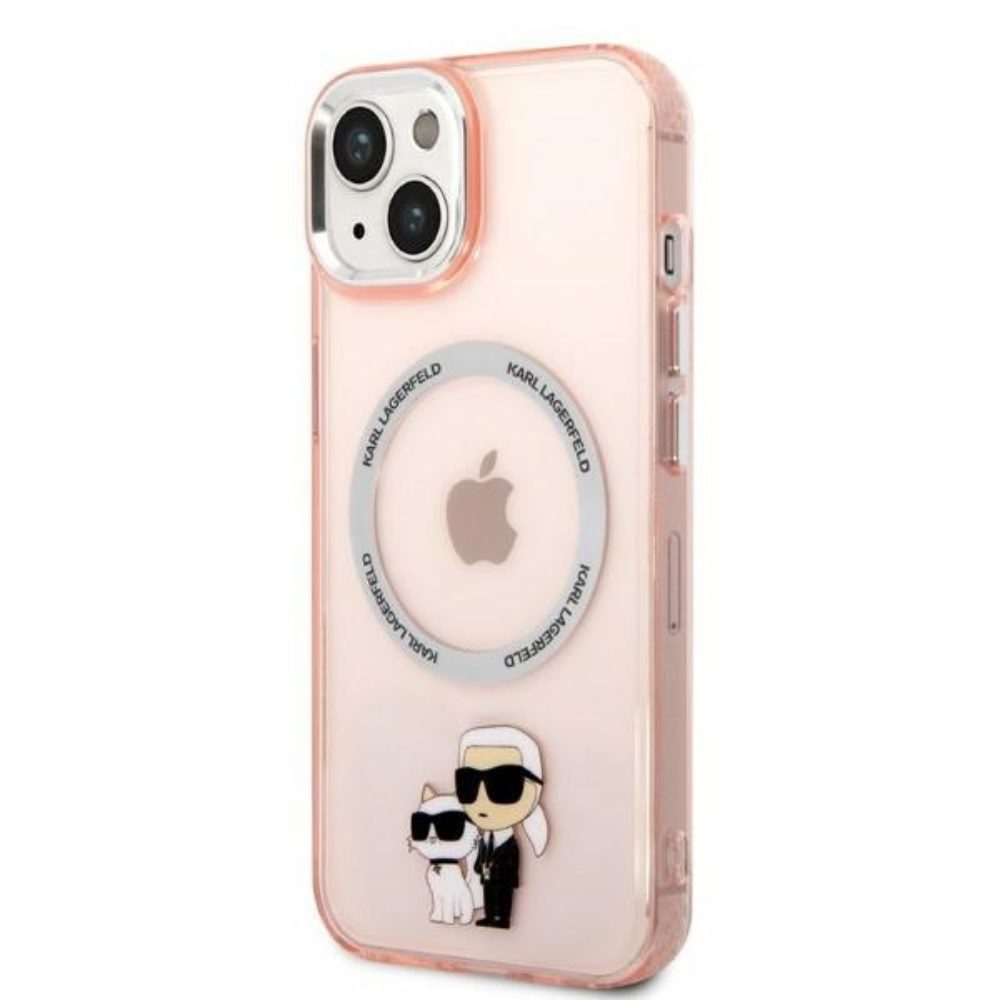 Karl Lagerfeld case for iPhone 14 6,1" KLHMP14SHNKCIP pink hardcase Magsafe IML NFT K&C