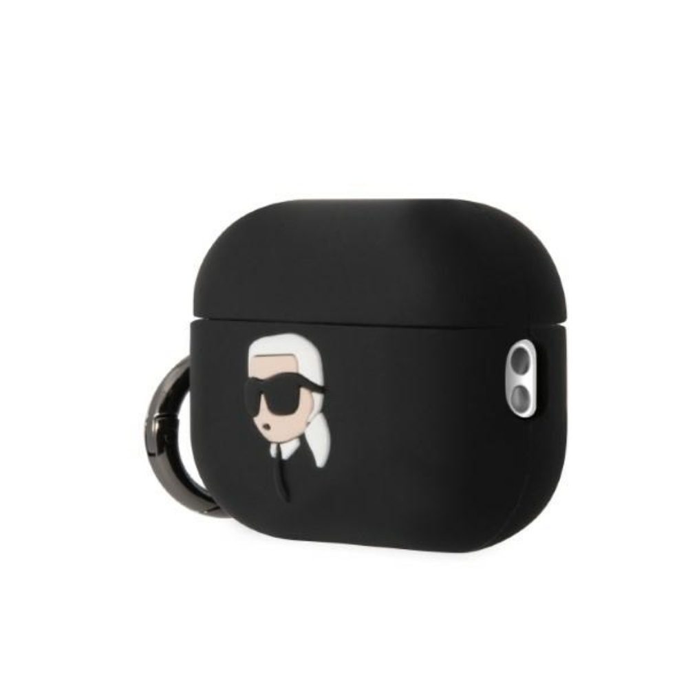 Karl Lagerfeld case for Airpods Pro 2 KLAP2RUNIKK black 3D Silicone NFT Karl