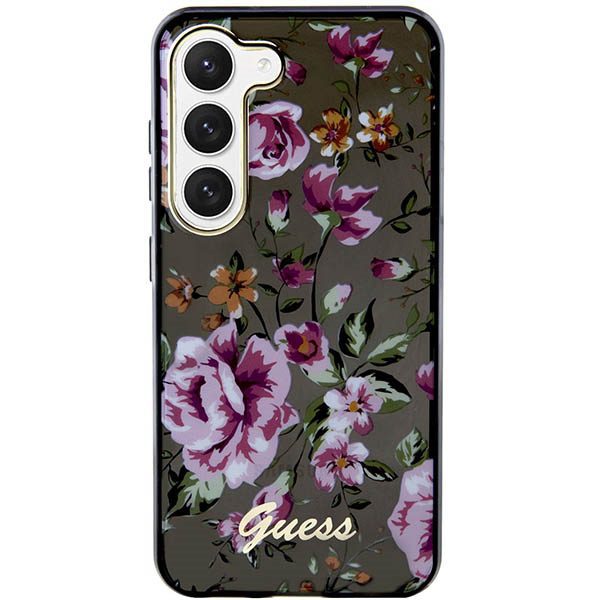 Guess case for Samsung Galaxy S23 Plus GUHCS23MHCFWSK black HC IML Flower