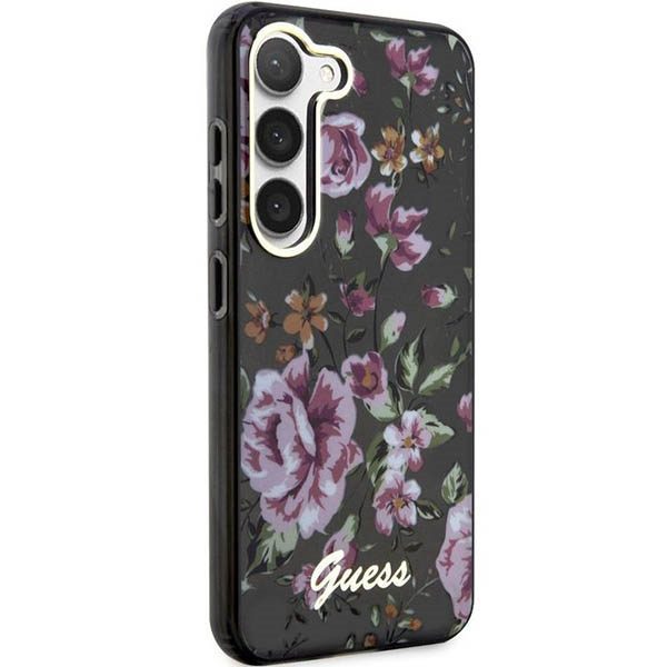 Guess case for Samsung Galaxy S23 Plus GUHCS23MHCFWSK black HC IML Flower