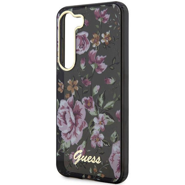 Guess case for Samsung Galaxy S23 Plus GUHCS23MHCFWSK black HC IML Flower