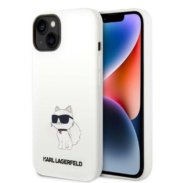 307860_oryg Karl Lagerfeld case for iPhone 14 Pro Max 6,7" KLHCP14XSNCHBCH white HC Silicone NFT Choupette