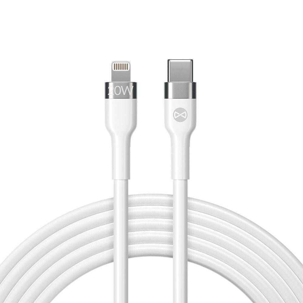 Forever Flexible cable USB-C - Lightning 1,0 m 20W white