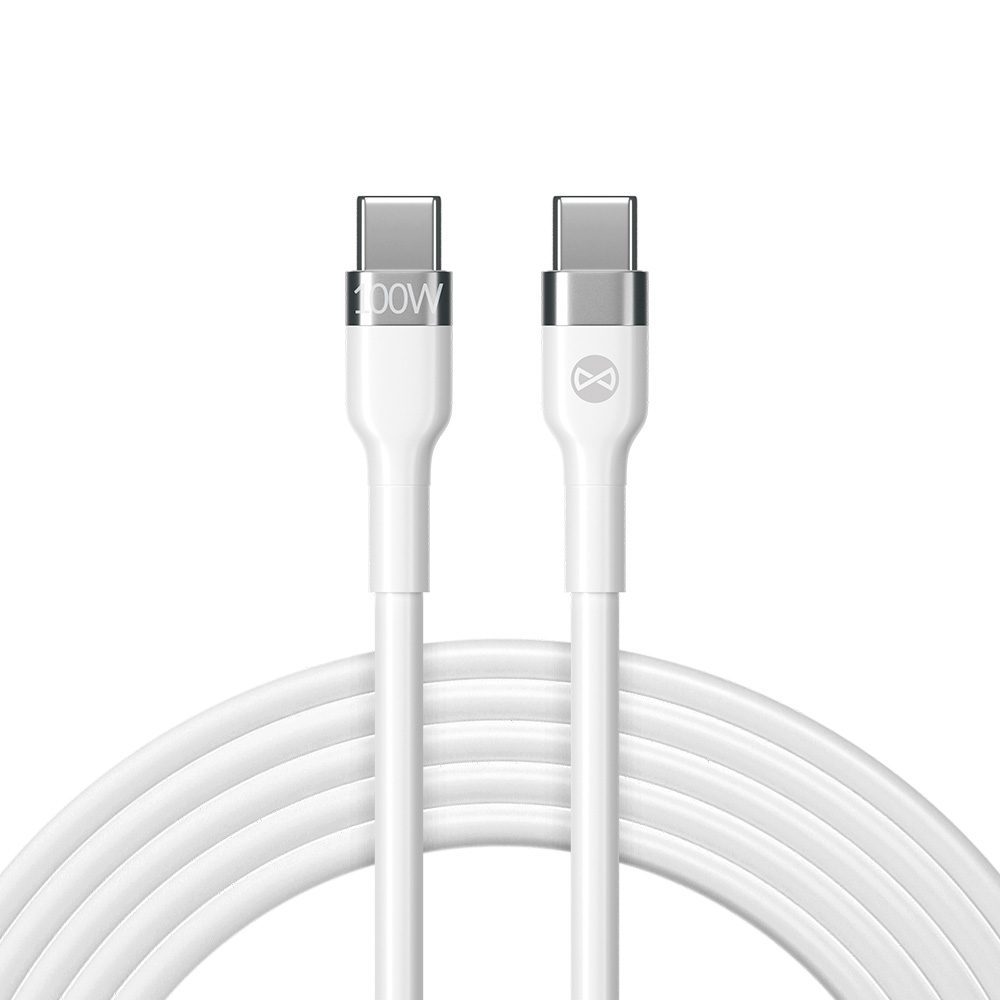 Forever Flexible cable USB-C - USB-C 2,0 m 100W white