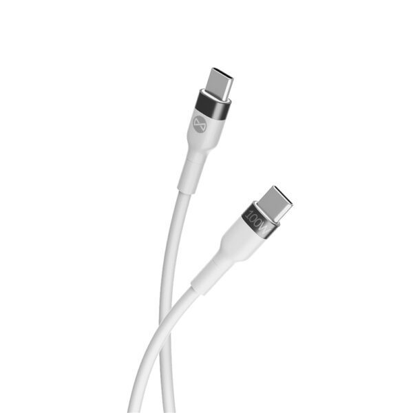 Forever Flexible cable USB-C - USB-C 2,0 m 100W white