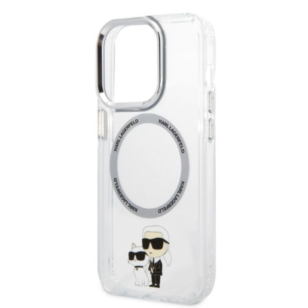 Karl Lagerfeld case for iPhone 14 Pro 6,1" KLHMP14LHNKCIT transparent hardcase Magsafe IML NFT Karl&Choupette