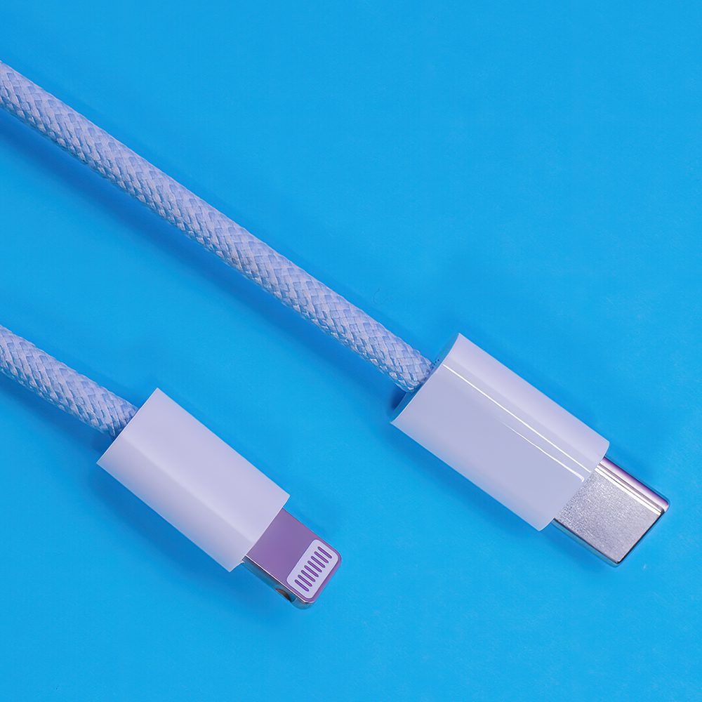 313992_oryg Maxlife MXUC-06 cable USB-C - Lightning 1,0 m 20W blue nylon