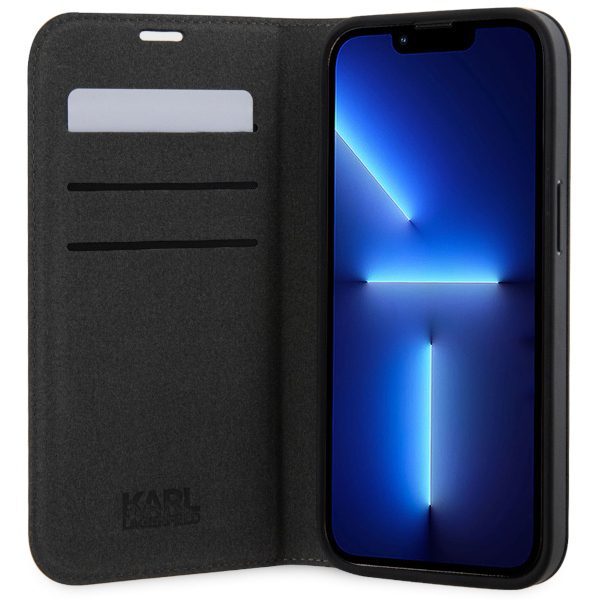 Karl Lagerfeld case for iPhone 14 6,1" KLBKP14SSAKLHPG silver BT Saffiano Mono