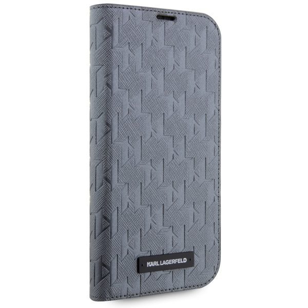 Karl Lagerfeld case for iPhone 14 6,1" KLBKP14SSAKLHPG silver BT Saffiano Mono