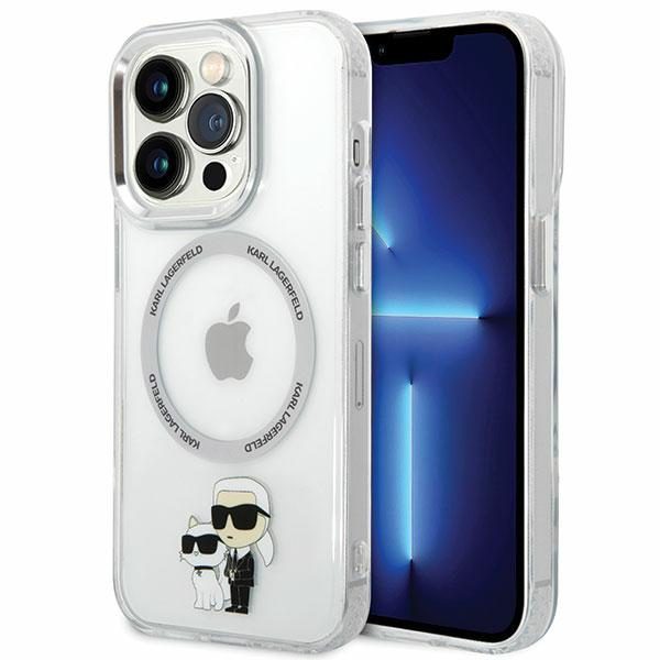 Karl Lagerfeld case for iPhone 13 Pro 6,1" KLHMP13LHNKCIT transparent hardcase Magsafe IML NFT Karl & Choupette