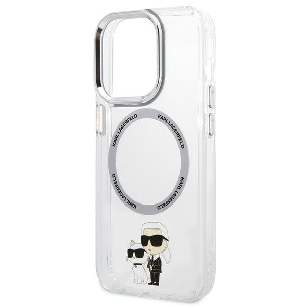 Karl Lagerfeld case for iPhone 13 Pro 6,1" KLHMP13LHNKCIT transparent hardcase Magsafe IML NFT Karl & Choupette