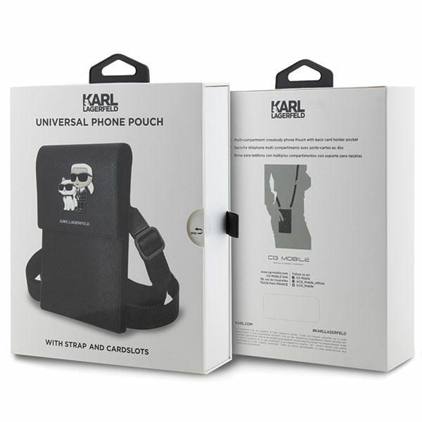 326116_oryg Karl Lagerfeld handbag for phone KLWBSAKCPMK black hardcase Phone Pounch Universal Saffiano K&C NFT