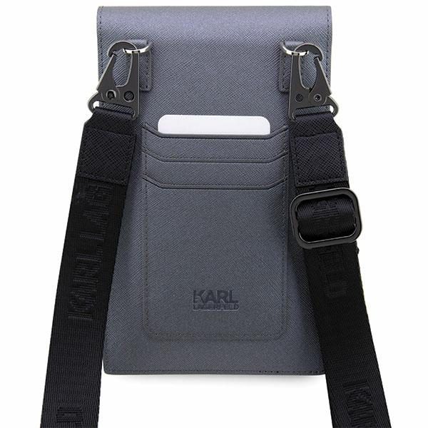 326121_oryg Karl Lagerfeld handbag for phone KLWBSAKCPMG silver hardcase Phone Pounch Universal Saffiano K&C NFT