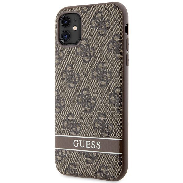 328510_oryg Guess case for iPhone 11 GUHCN61P4SNW brown HC 4G Stripe