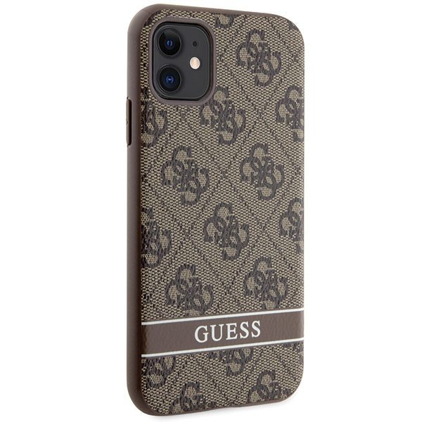 328512_oryg Guess case for iPhone 11 GUHCN61P4SNW brown HC 4G Stripe