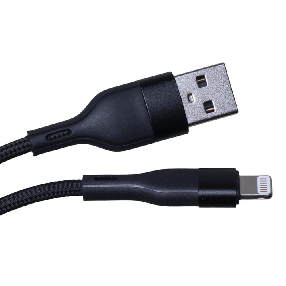 337232_oryg Maxlife MXUC-07 cable USB - Lightning 1,0 m 2,4A black nylon