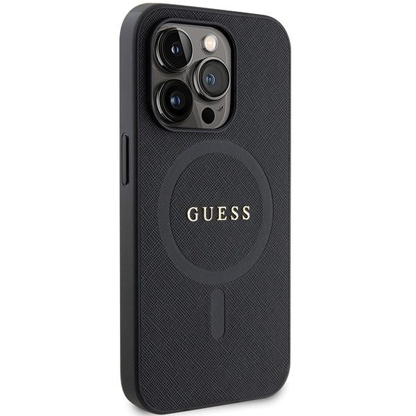 339806_oryg Guess case for iPhone 14 Pro Max 6,7" GUHMP14XPSAHMCK black HC PU Saffiano Magsafe