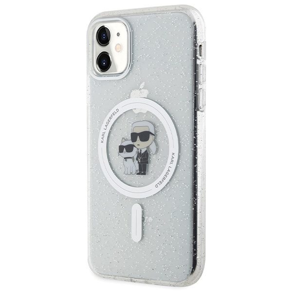Karl Lagerfeld case for iPhone 11 KLHMN61HGKCNOT transparent HC Magsafe IML KC Glitter