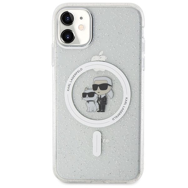 Karl Lagerfeld case for iPhone 11 KLHMN61HGKCNOT transparent HC Magsafe IML KC Glitter