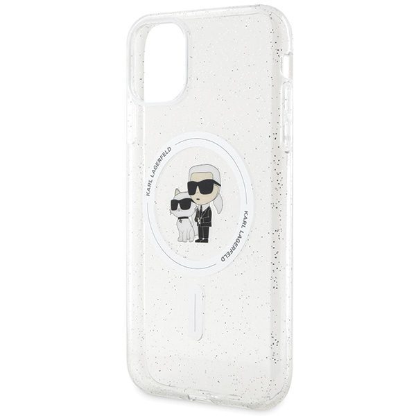 Karl Lagerfeld case for iPhone 11 KLHMN61HGKCNOT transparent HC Magsafe IML KC Glitter