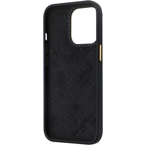345239_oryg Guess case for iPhone 13 Pro 6,1" GUHCP13LM4DGPK black HC Silicone Logo Strass 4G